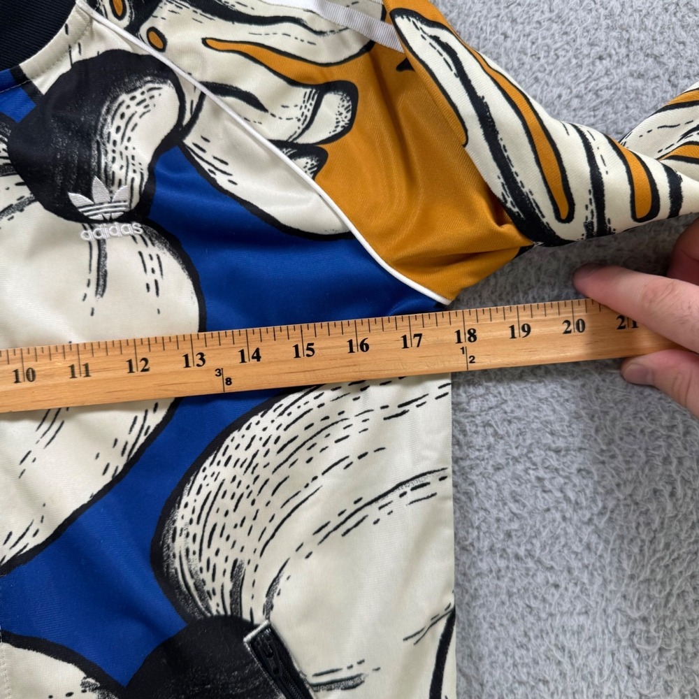 Adidas Womens Tropical Cashew Print Track Jacket Blue Orange XS - Picture 4 of 8